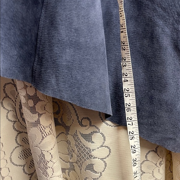 Dialogue Navy Suede Cape / Lined New With Tags QVC - Picture 9 of 9